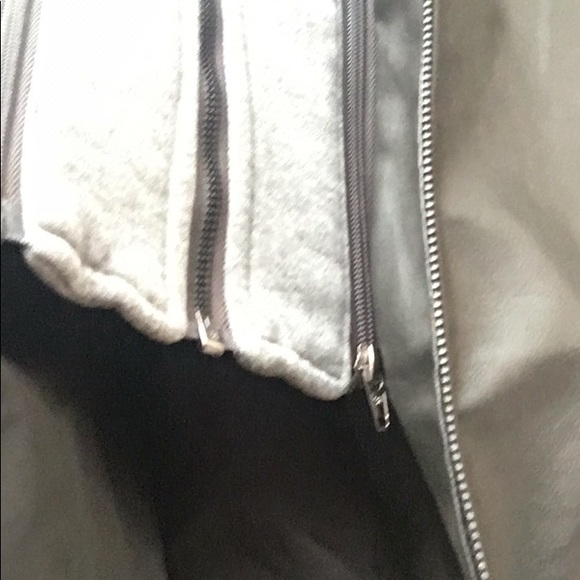 Men’s Vegan Leather Sweatshirt Lined Hooded Heavy Duty Outdoor Trucker Coat - Picture 5 of 14